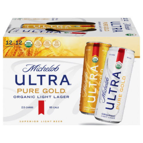 Michelob Ultra Pure Gold Beer, Organic, Light Lager