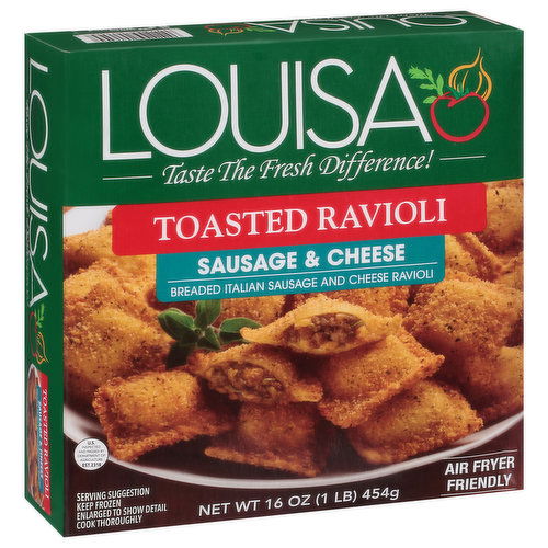 Louisa Toasted Ravioli, Sausage & Cheese