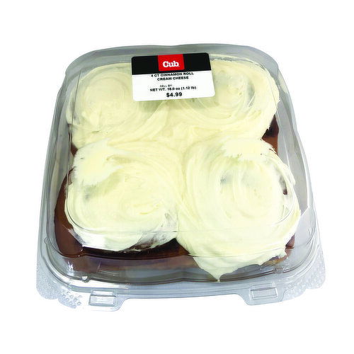 Cub Bakery 4 Ct Cinnamon Roll
Cream Cheese