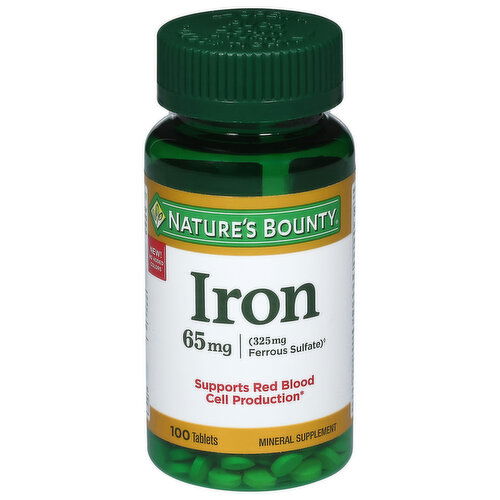 Nature's Bounty Iron, 65 mg, Tablets