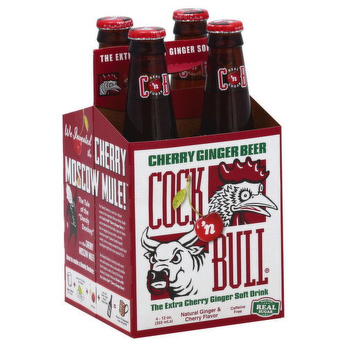 Cock N Bull Soft Drink, Cherry Ginger