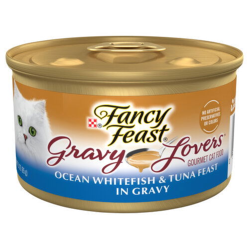 Fancy Feast Gravy Lovers Cat Food, Gourmet, Ocean Whitefish & Tuna Feast in Gravy