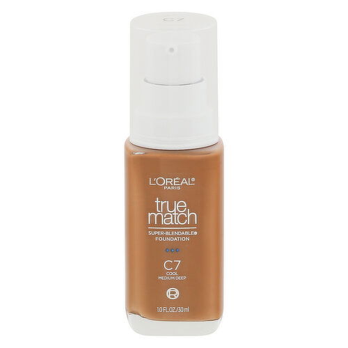 L'Oreal True Match Foundation, Super-Blendable, Cool Medium Deep C7