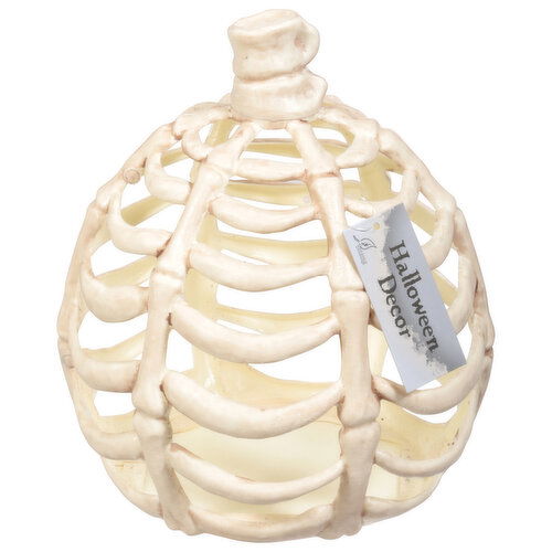 Seasons Decor, Bone Pumpkin, 9 Inch