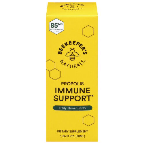 Beekeeper's Naturals Propolis Daily Throat Spray 85 Mg Immune Support