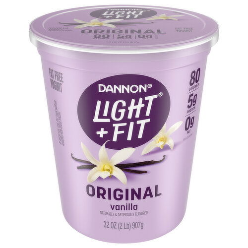 Dannon Light + Fit Fat Free Original Vanilla Yogurt