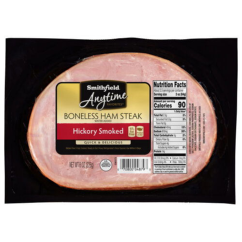 Smithfield Anytime Favorites Ham Steak, Boneless, Hickory Smoked