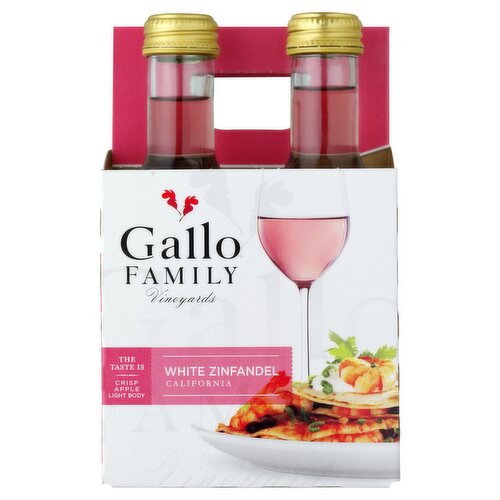 Gallo Family Vineyards White Zinfandel Wine 200ml 4pk