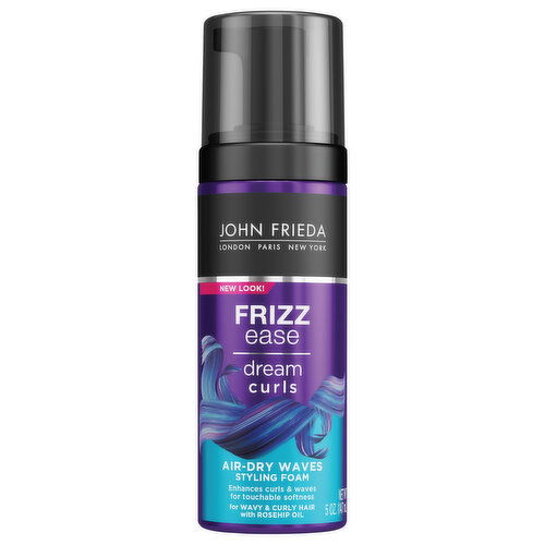 John Frieda Styling Foam, Air-Dry Waves, Frizz Ease