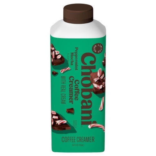 Chobani Coffee Creamer, Peppermint Mocha Flavored