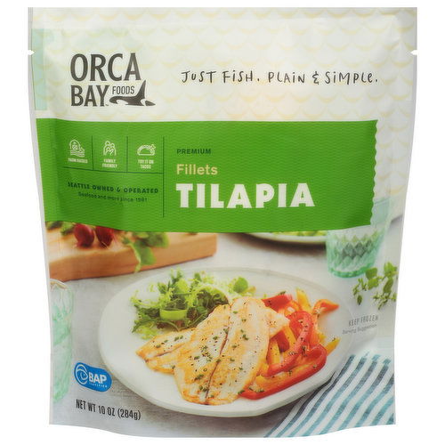 Orca Bay Foods Tilapia, Premium, Fillets