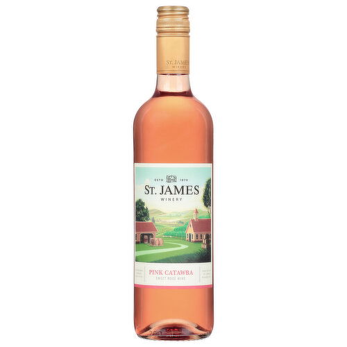 St. James Winery Rose Wine, Sweet, Pink Catawba