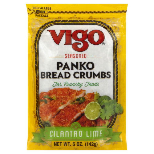 VIGO Bread Crumbs, Panko, Cilantro Lime, for Crunchy Foods