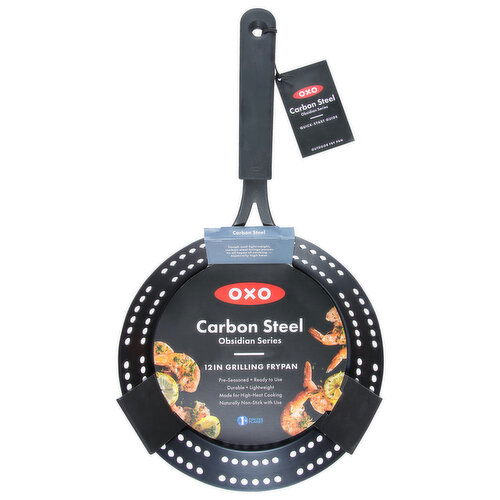 Oxo Frypan, Grilling, Carbon Steel, 12 Inch