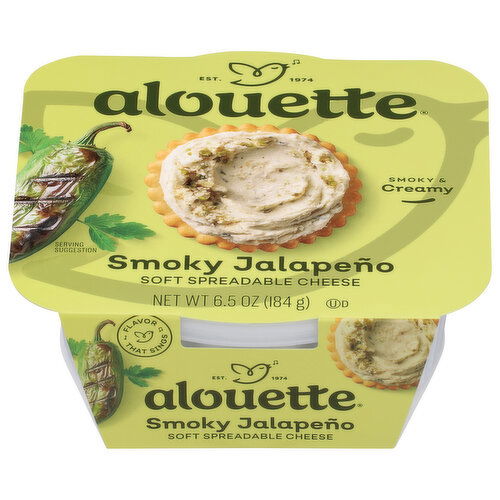 Alouette Cheese, Smoky Jalapeno, Soft, Spreadable