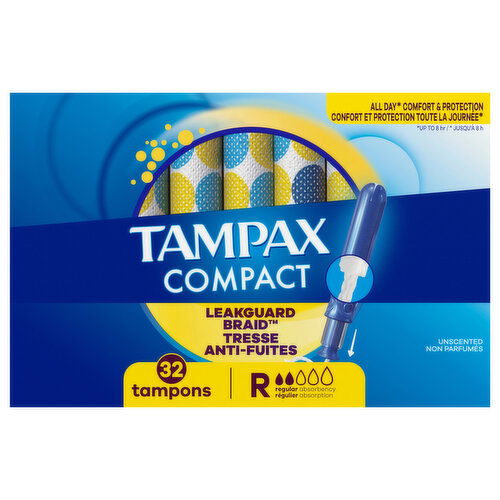 Tampax Compact Regular Unscented Tampons
