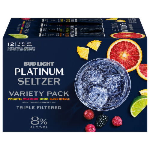 Bud Light Platinum Triple Filtered Assorted Seltzer Variety Pack