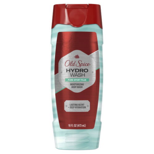 Old Spice Hardest Working Collection Old Spice Men's Body Wash Moisturizing Hydro Wash Pure Sport Plus, 16 oz