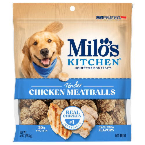 Milo's Kitchen Tender Homestyle Chicken Meatballs Dog Treats