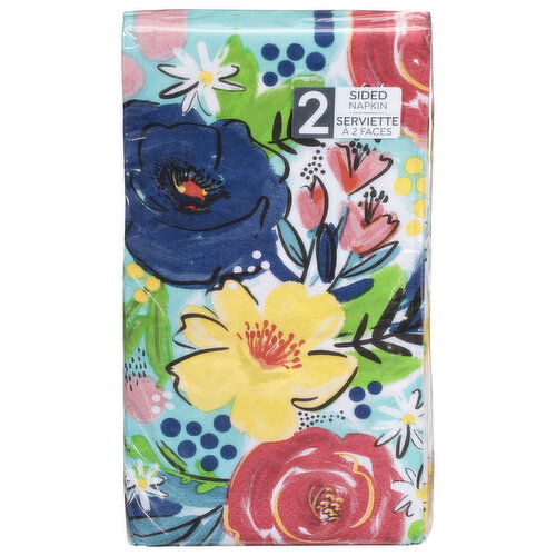 Sensation Napkins, 2 Sided, Bountiful Blooms, 2 Ply