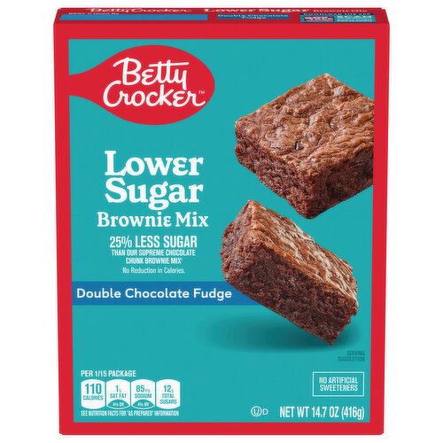 Betty Crocker Brownie Mix, Lower Sugar, Double Chocolate Fudge