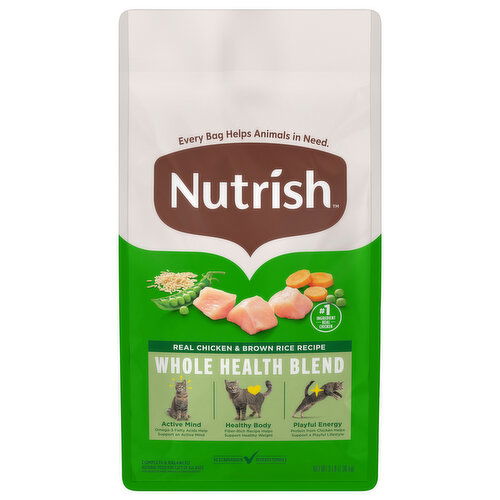 Nutrish Cat Food, Whole Health Blend, Real Chicken & Brown Rice Recipe