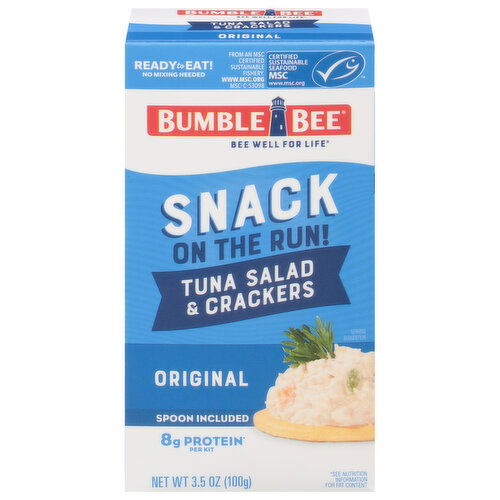 Bumble Bee Snack on the Run! Tuna Salad & Crackers, Original