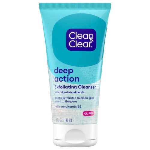 Clean & Clear Exfoliating Cleanser, Oil-Free, Deep Action