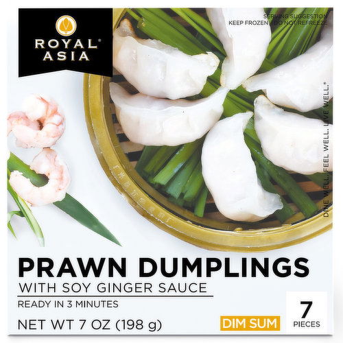 Royal Asia Prawn Dumplings with Soy Ginger Sauce