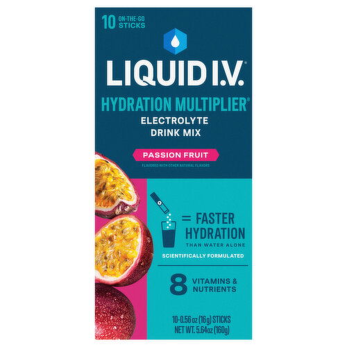 Liquid I.V. Hydration Multiplier Electrolyte Drink Mix, Passion Fruit