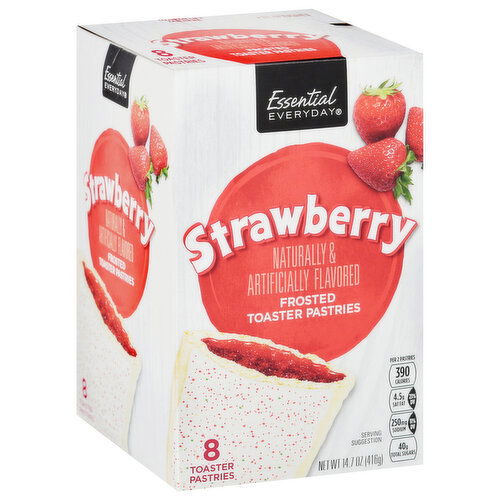 Essential Everyday Toaster Pastries, Strawberry, Frosted