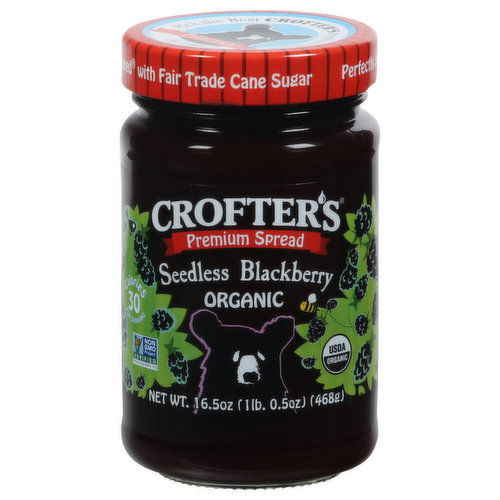 Crofter's Premium Spread, Organic, Seedless Blackberry