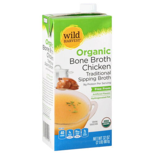 Wild Harvest Bone Broth, Organic, Chicken