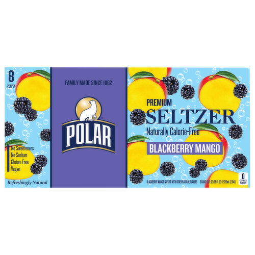 Polar Premium Naturally Calorie-Free Blackberry Mango Seltzer
