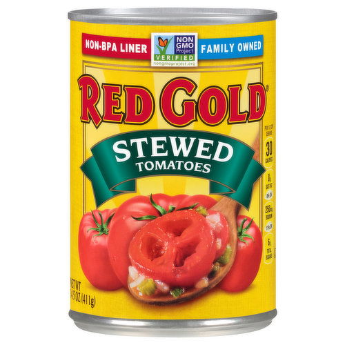 Red Gold Tomatoes, Stewed