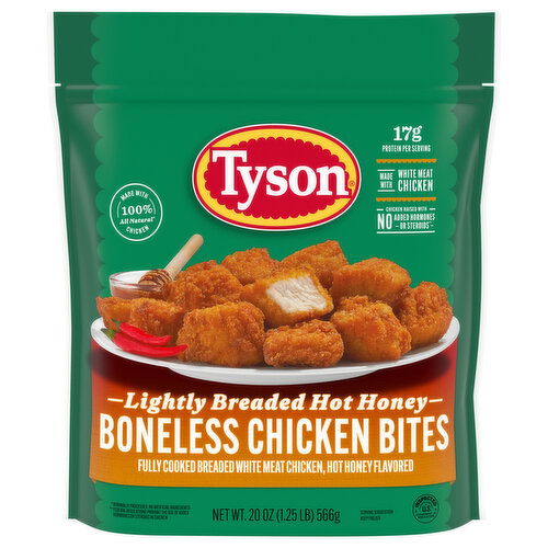 Tyson Frozen Lightly Breaded Hot Honey Boneless Chicken Bites