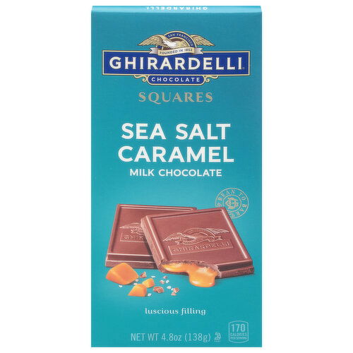 Ghirardelli Chocolate, Sea Salt Caramel, Squares
