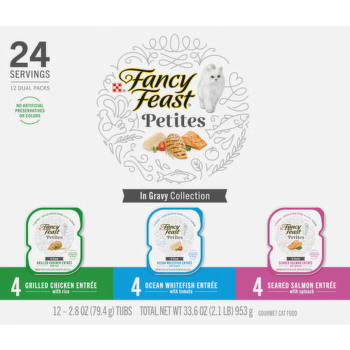 Fancy Feast Cat Food, Gravy Collection, 12 Dual Packs