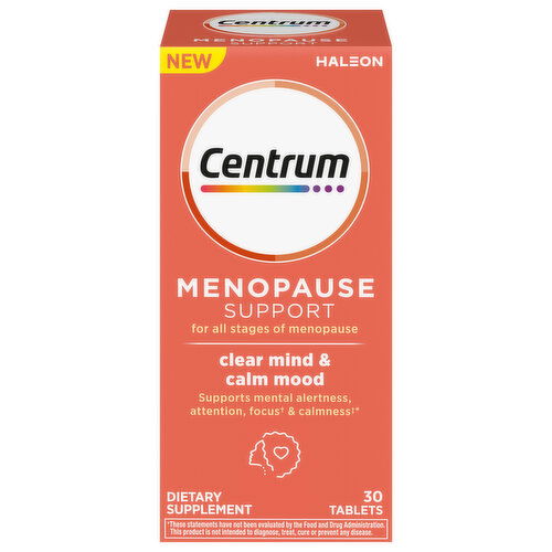 Centrum Menopause Support, Clear Mind & Calm Mood, Tablets