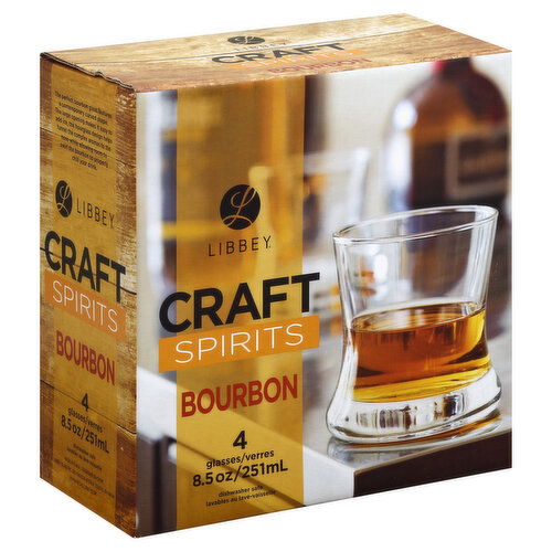 Libbey Craft Spirits Glasses, Bourbon, 8.5 oz