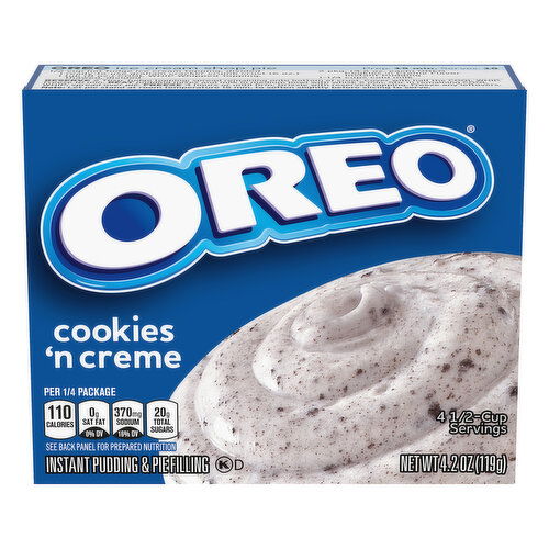 Jell-O Oreo Cookies 'n Creme Instant Pudding & Pie Filling Mix