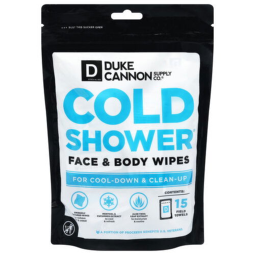 Duke Cannon Supply Co. Wipes, Face & Body