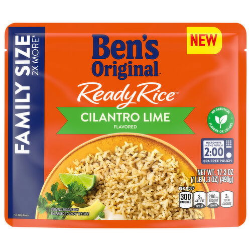 Ben's Original Ready Rice Rice, Cilantro Lime Flavored, Family Size