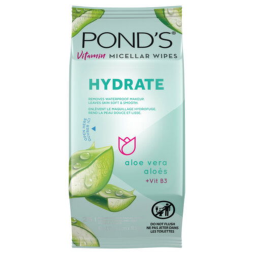 Pond's Vitamin Hydrate Aloe Vera Micellar Wipes