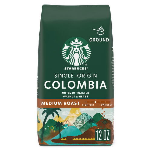 Starbucks Ground Coffee, Colombia, Medium Roast