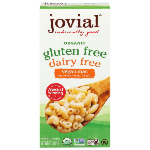 Jovial Vegan Mac, Dairy Free, Gluten Free, Organic