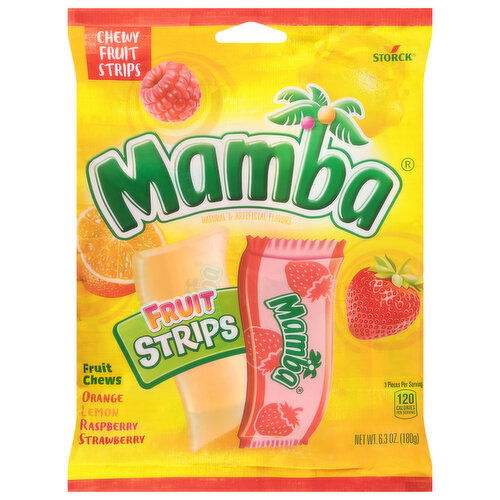 Mamba Fruit Strips, Chewy