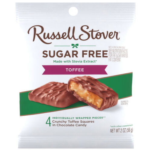 Russell Stover Chocolate Candy, Sugar Free, Toffee