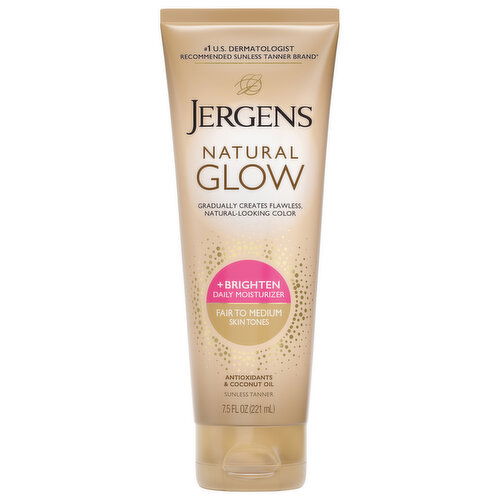 Jergens Natural Glow +Brighten Antioxidants & Coconut Oil Daily Moisturizer