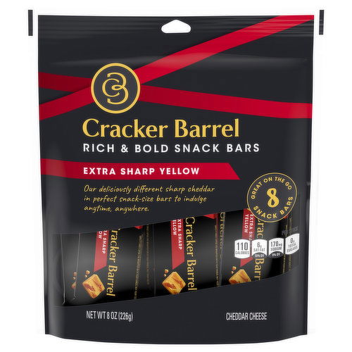 Cracker Barrel Cheese, Cheddar, Extra Sharp Yellow